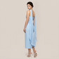 【Wedding Guest】 Maxi Bodycon Knit Glam Straight Neck Beaded Mesh Dress - MYTHSIS