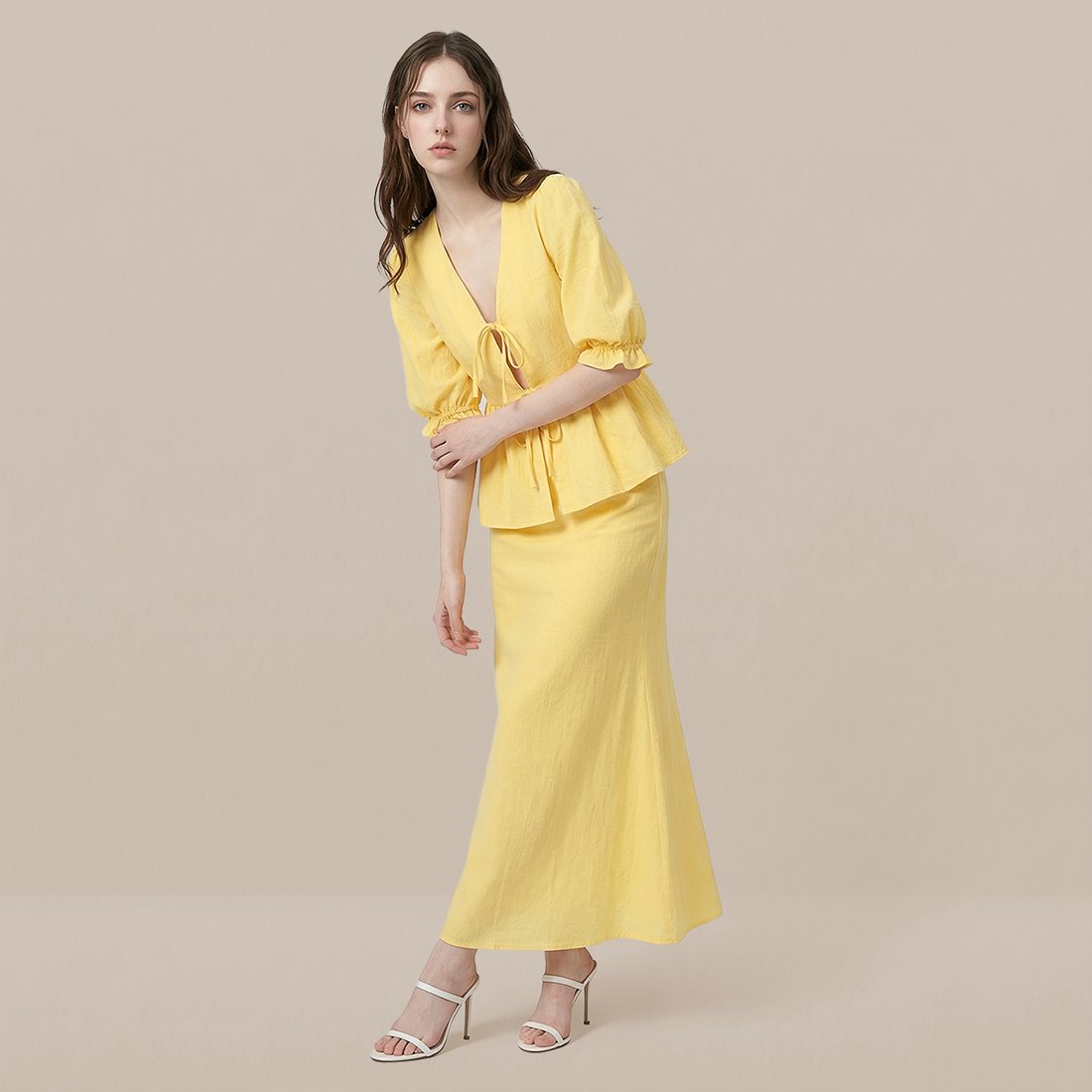 Vacation Boho Linen Two-Piece Set - MYTHSIS