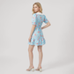 Date Night Mini A-Line Polyester Romantic Floral Dress - MYTHSIS