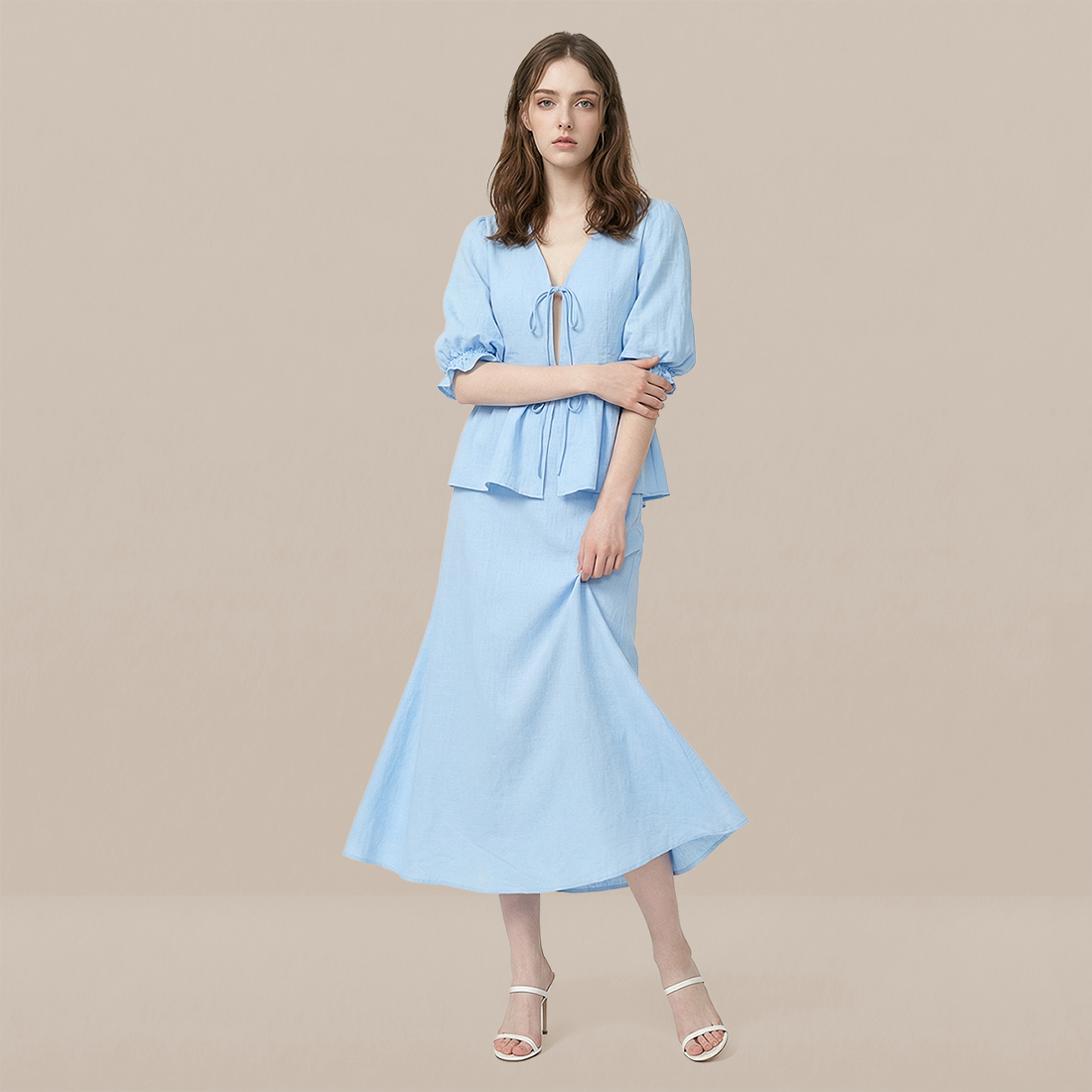 Vacation Boho Linen Two-Piece Set - MYTHSIS