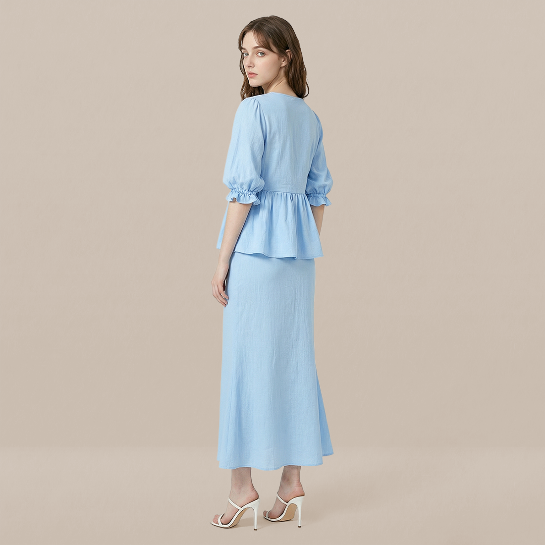 Vacation Boho Linen Two-Piece Set - MYTHSIS