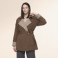 Wholesale Women's Mid-Length Patchwork Trench Coat