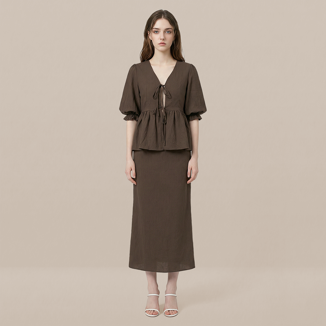 Vacation Boho Linen Two-Piece Set - MYTHSIS