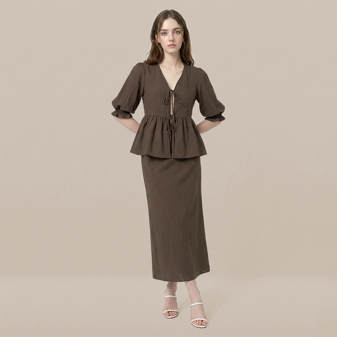 Vacation Boho Linen Two-Piece Set - MYTHSIS