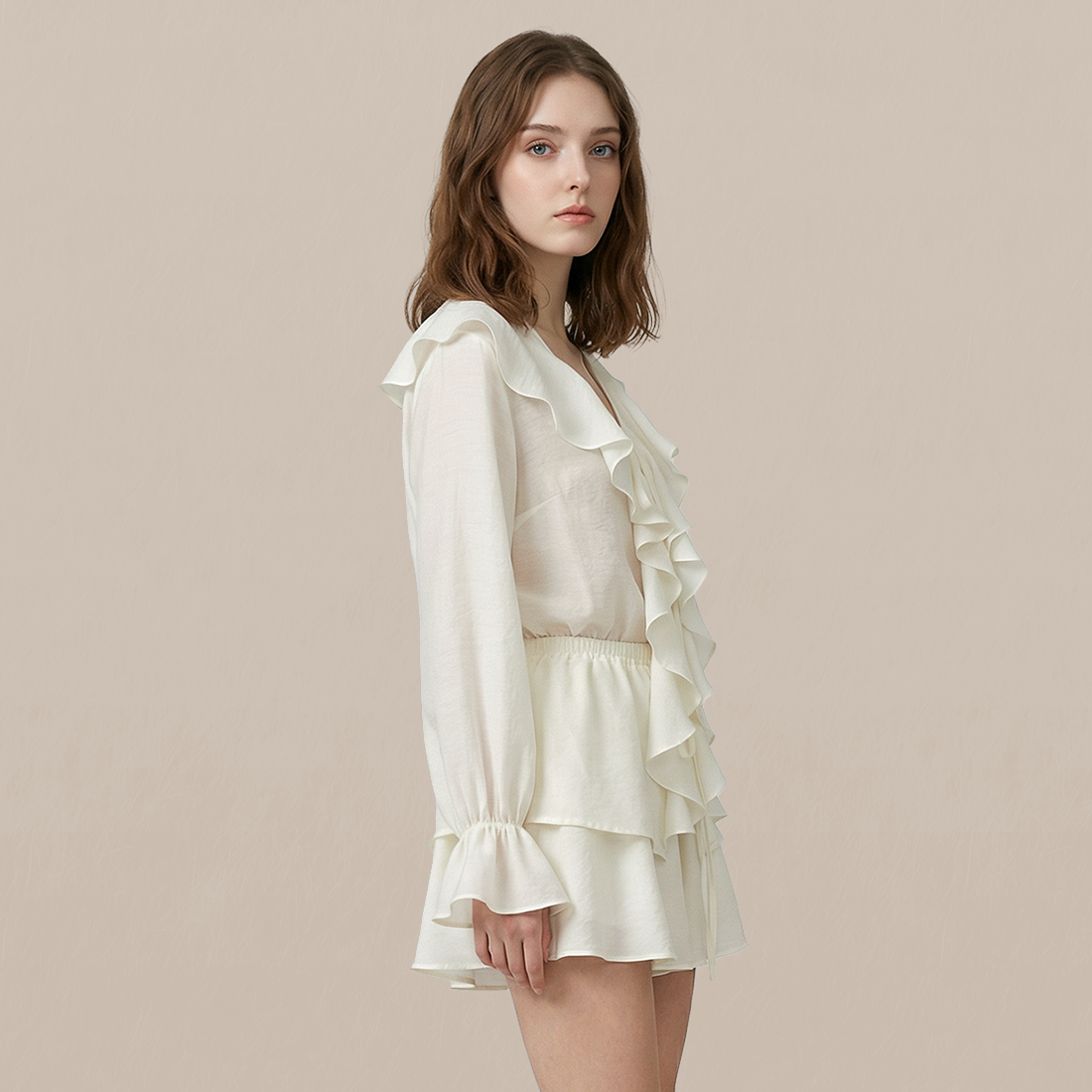 Casual Simple Cotton Two-Piece Set - MYTHSIS