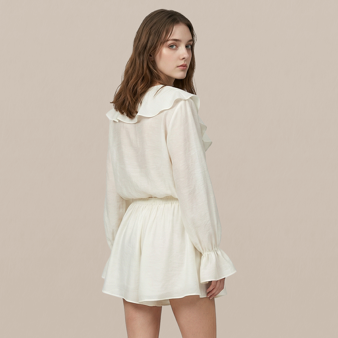 Casual Simple Cotton Two-Piece Set - MYTHSIS