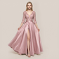 Formal Evening Maxi A-Line Lace Sequin Glam Dress - MYTHSIS