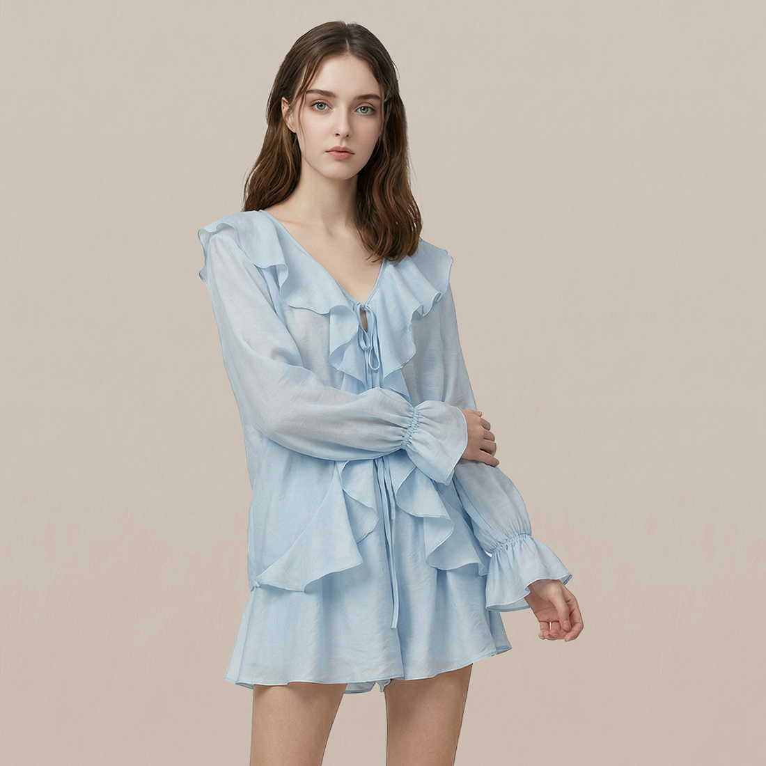 Casual Simple Cotton Two-Piece Set - MYTHSIS