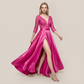 Formal Evening Maxi A-Line Lace Sequin Glam Dress - MYTHSIS