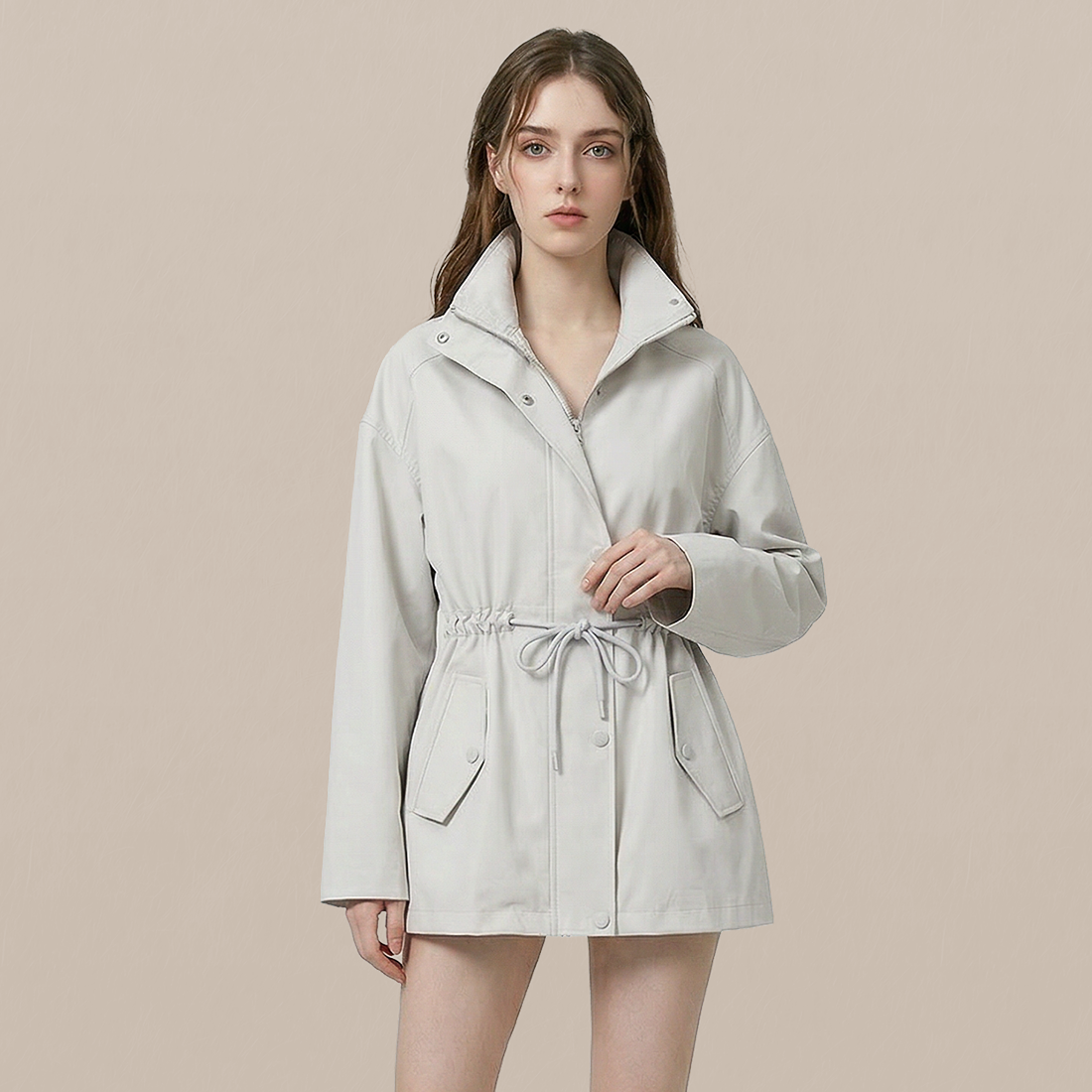 Casual Cotton Minimalist Windbreaker Jacket - MYTHSIS