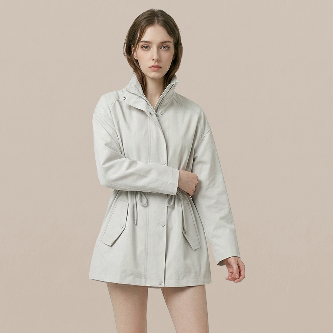 Casual Cotton Minimalist Windbreaker Jacket - MYTHSIS