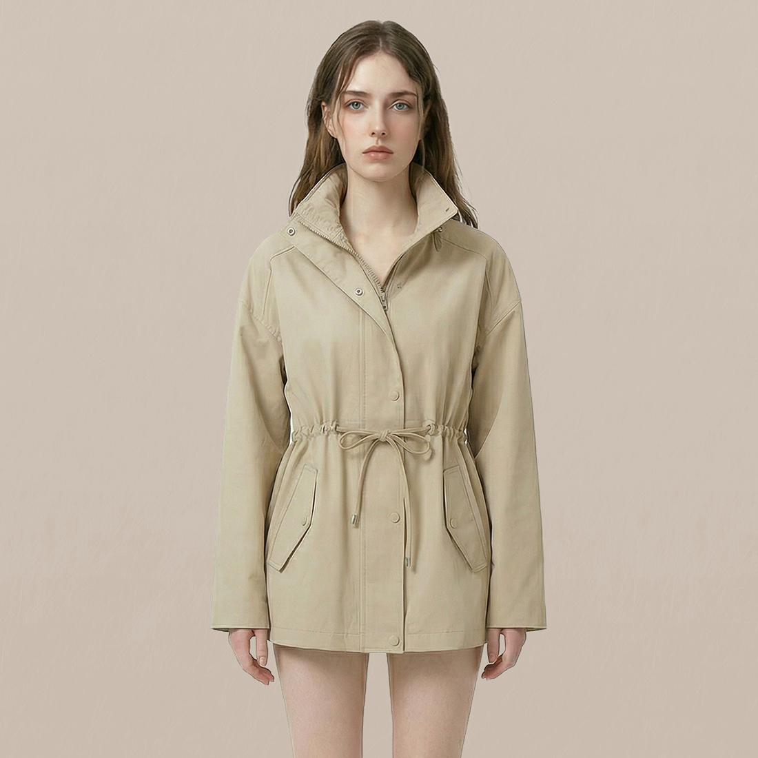 Casual Cotton Minimalist Windbreaker Jacket - MYTHSIS