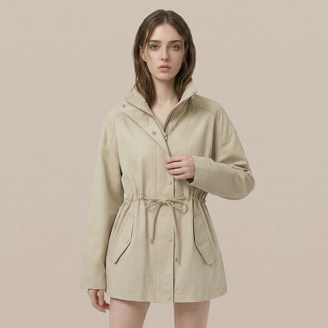 Casual Cotton Minimalist Windbreaker Jacket - MYTHSIS