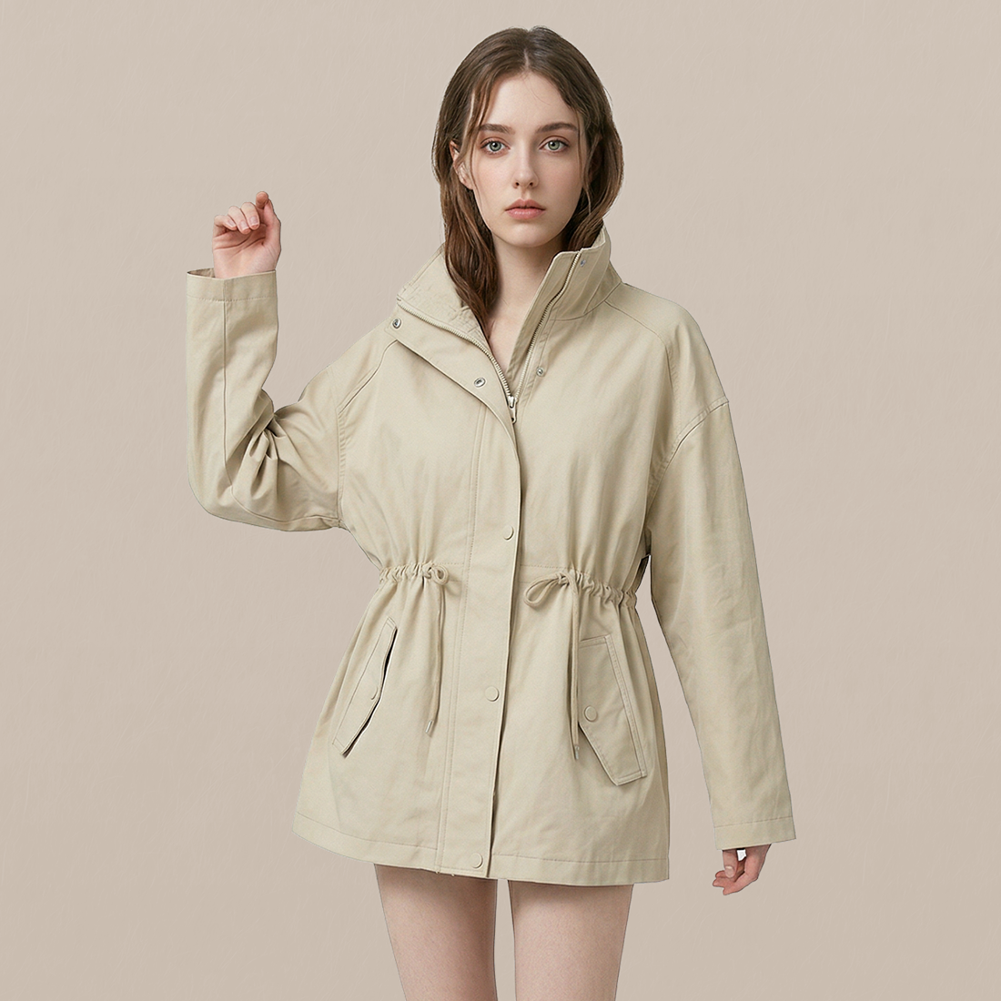 Casual Cotton Minimalist Windbreaker Jacket - MYTHSIS