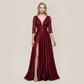 Formal Evening Maxi A-Line Lace Sequin Glam Dress - MYTHSIS