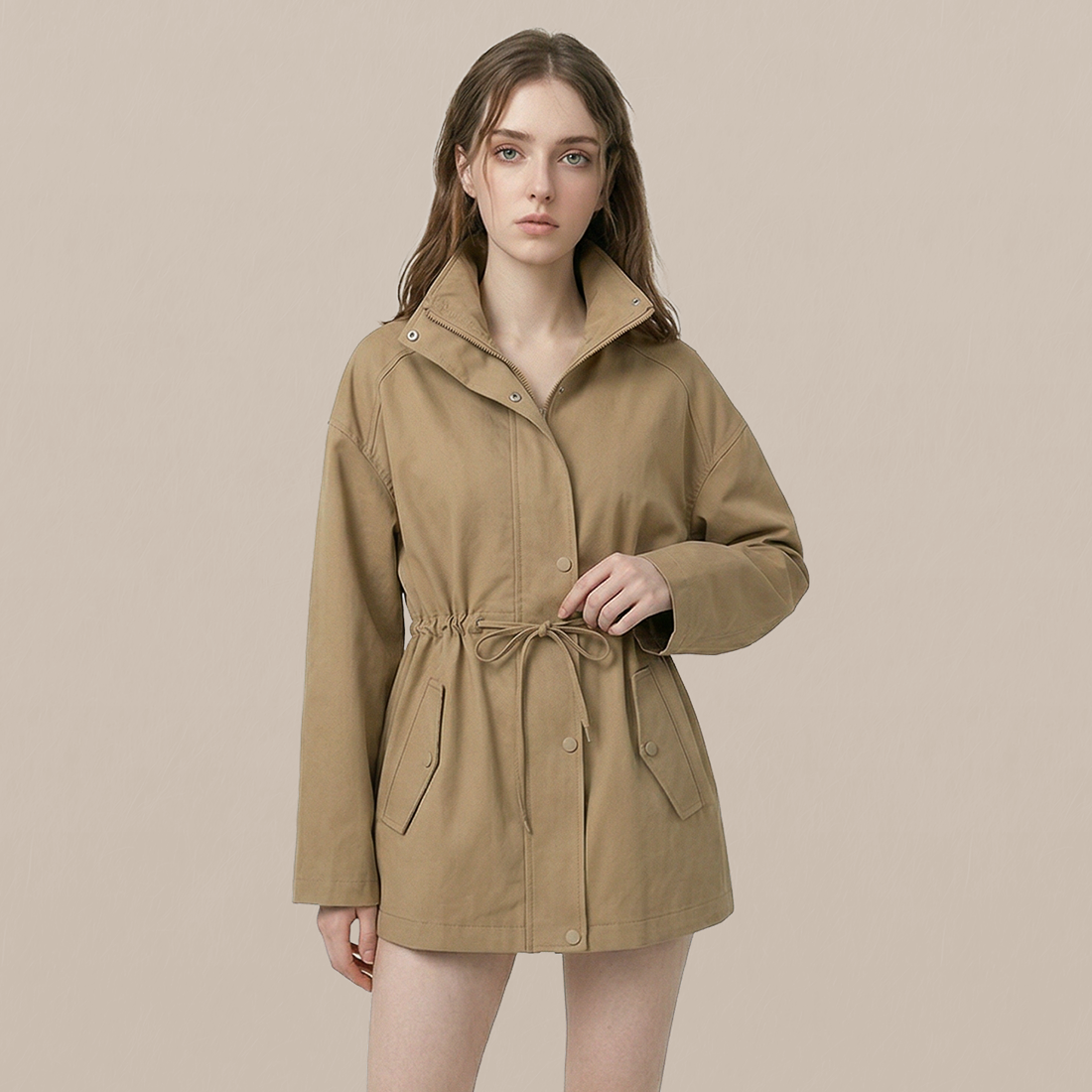 Casual Cotton Minimalist Windbreaker Jacket - MYTHSIS