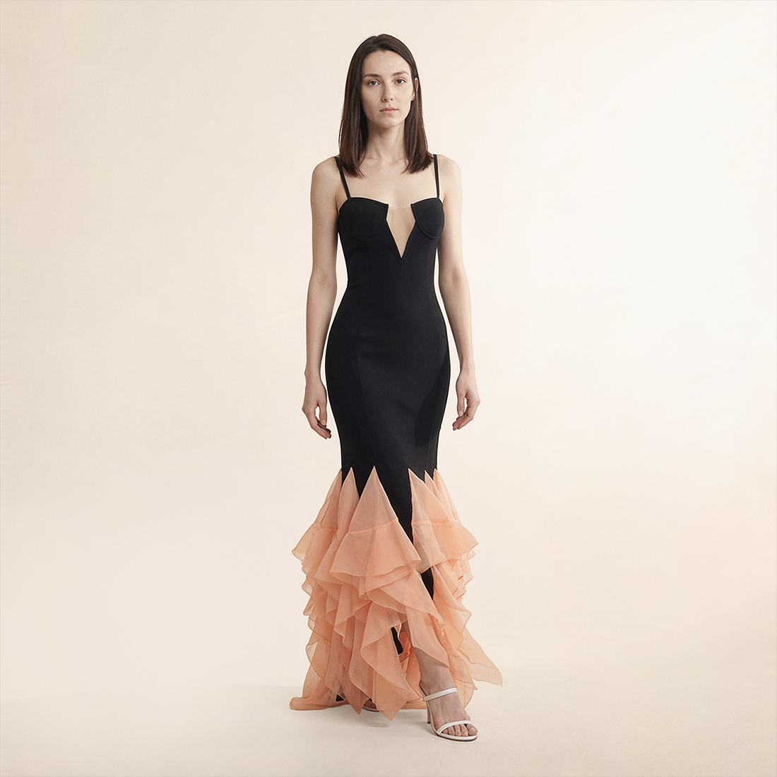 Wholesale Women's Strapless Ruffle Hem Maxi Dress – XS Women's Clothing
