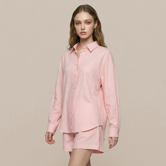 Casual Simple Cotton Two-Piece Set - MYTHSIS