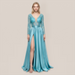 Formal Evening Maxi A-Line Lace Sequin Glam Dress - MYTHSIS