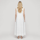 Casual Maxi A-Line Cotton Casual U-Neck Solid Sleeveless Smocked Dress - MYTHSIS