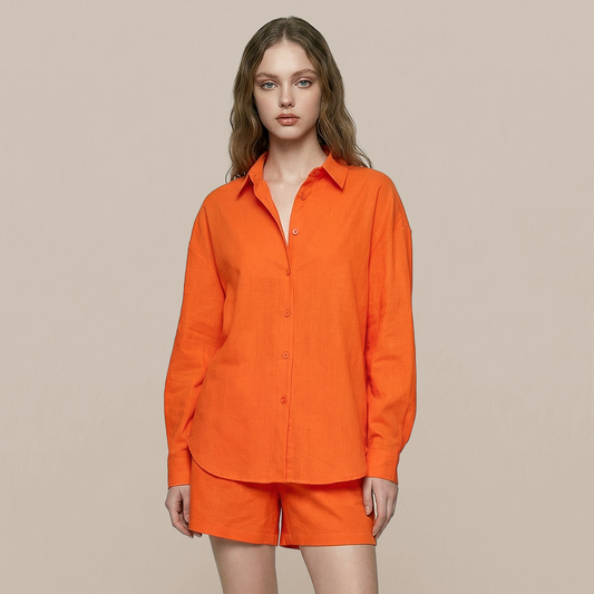 Casual Simple Cotton Two-Piece Set - MYTHSIS