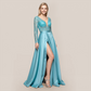 Formal Evening Maxi A-Line Lace Sequin Glam Dress - MYTHSIS
