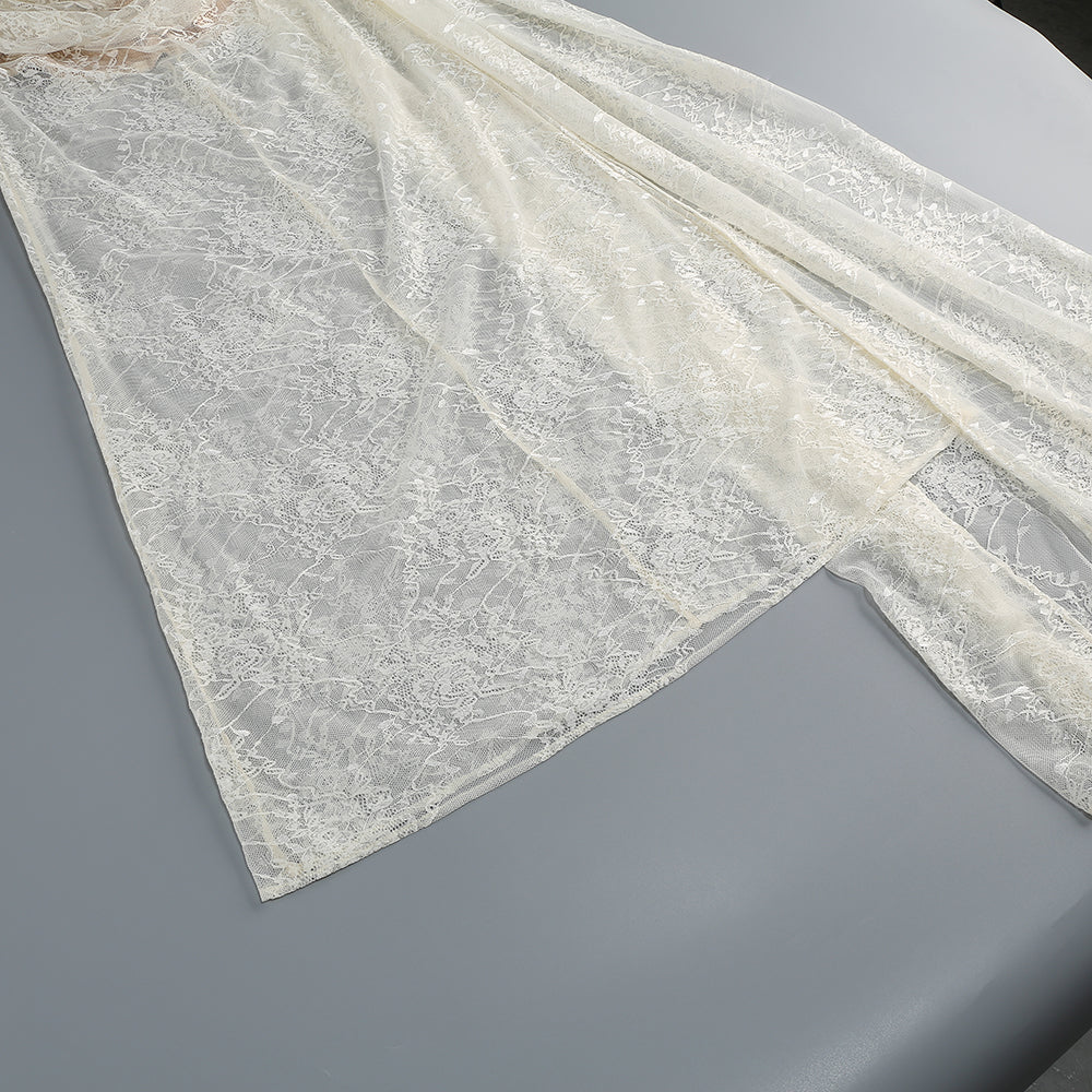 【Party & Event】 Maxi Sheath Polyester Sexy Straight Neck Draped Ribbon - MYTHSIS