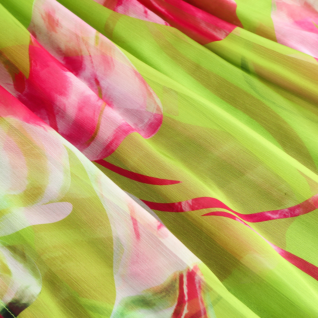 Vacation & Resort Maxi A-Line Satin Floral Print Strapless Dress - MYTHSIS