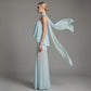 Wholesale Women's Sheer Gauze Ribbon Maxi Dress