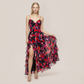 Wedding Guest Maxi A-Line Chiffon Floral Elegant Dress - MYTHSIS