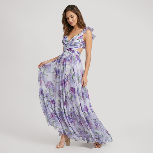 Vacation Maxi A-Line Organza Bohemian Dress - MYTHSIS