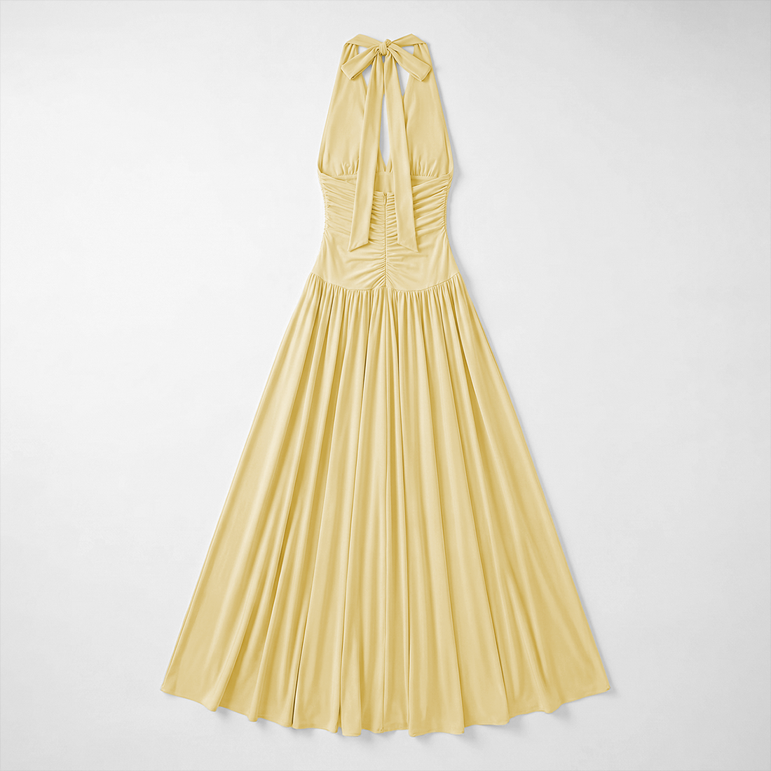 Casual Everyday Maxi A-Line Polyester Chic Halter Neck Solid Sleeveless Dress - Wholesale Dresses Low MOQ - MYTHSIS