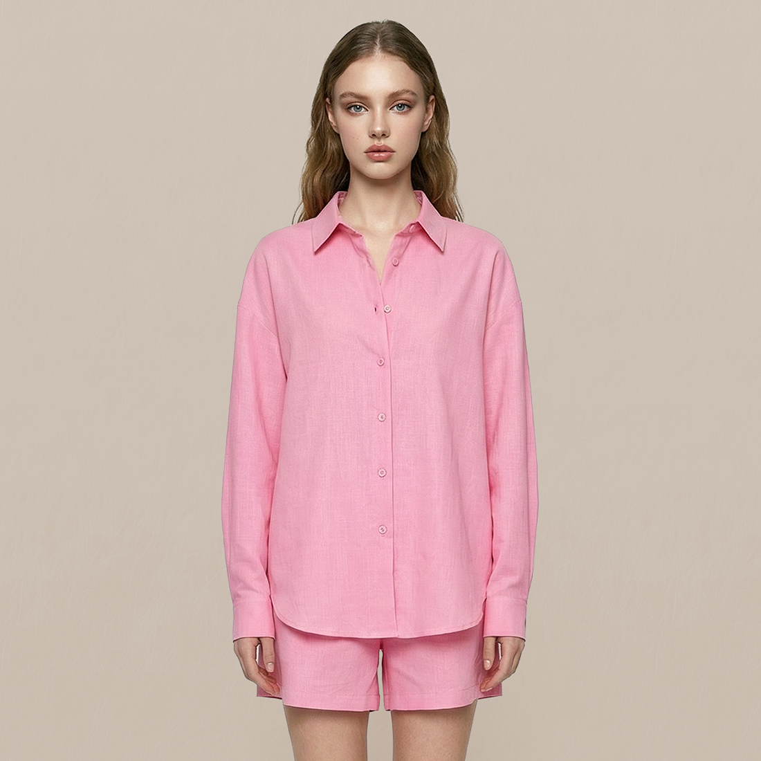 Casual Simple Cotton Two-Piece Set - MYTHSIS