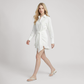 Casual Mini Shirt Dress Cotton Relaxed Dress - MYTHSIS