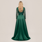 Formal Evening Maxi A-Line Lace Sequin Glam Dress - MYTHSIS