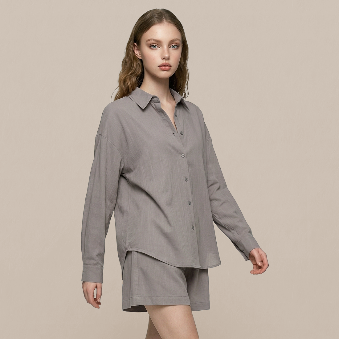 Casual Simple Cotton Two-Piece Set - MYTHSIS