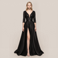 Formal Evening Maxi A-Line Lace Sequin Glam Dress - MYTHSIS