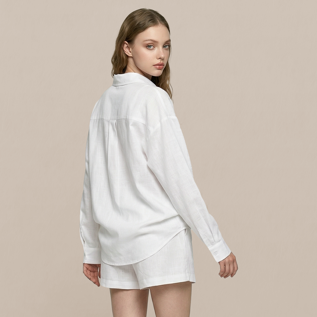 Casual Simple Cotton Two-Piece Set - MYTHSIS