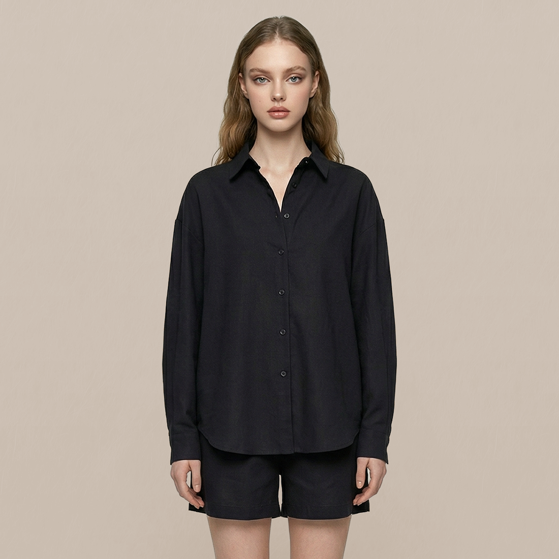 Casual Simple Cotton Two-Piece Set - MYTHSIS