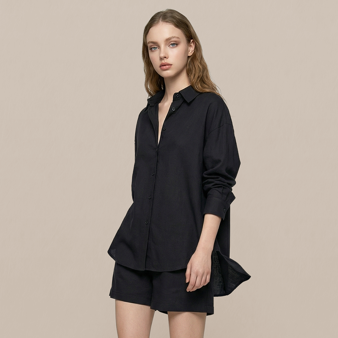 Casual Simple Cotton Two-Piece Set - MYTHSIS