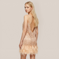 Party & Event Mini Bodycon Sequin Feather Trim Dress - MYTHSIS