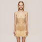 Party & Event Mini Bodycon Sequin Feather Trim Dress - MYTHSIS