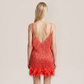 Party & Event Mini Bodycon Sequin Feather Trim Dress - MYTHSIS