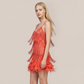 Party & Event Mini Bodycon Sequin Feather Trim Dress - MYTHSIS