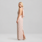 【Casual Everyday】 Maxi A-Line Polyester Elegant Spaghetti Strap Tie-Up Backless Polka Dot Dress - MYTHSIS