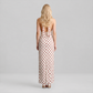 【Casual Everyday】 Maxi A-Line Polyester Elegant Spaghetti Strap Tie-Up Backless Polka Dot Dress - MYTHSIS