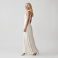 【Casual Everyday】 Maxi Sheath Polyester Elegant Round Neck Spliced Sleeveless Back Detail Dress - MYTHSIS