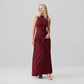 【Casual Everyday】 Maxi Sheath Polyester Elegant Round Neck Spliced Sleeveless Back Detail Dress - MYTHSIS