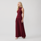 【Casual Everyday】 Maxi Sheath Polyester Elegant Round Neck Spliced Sleeveless Back Detail Dress - MYTHSIS