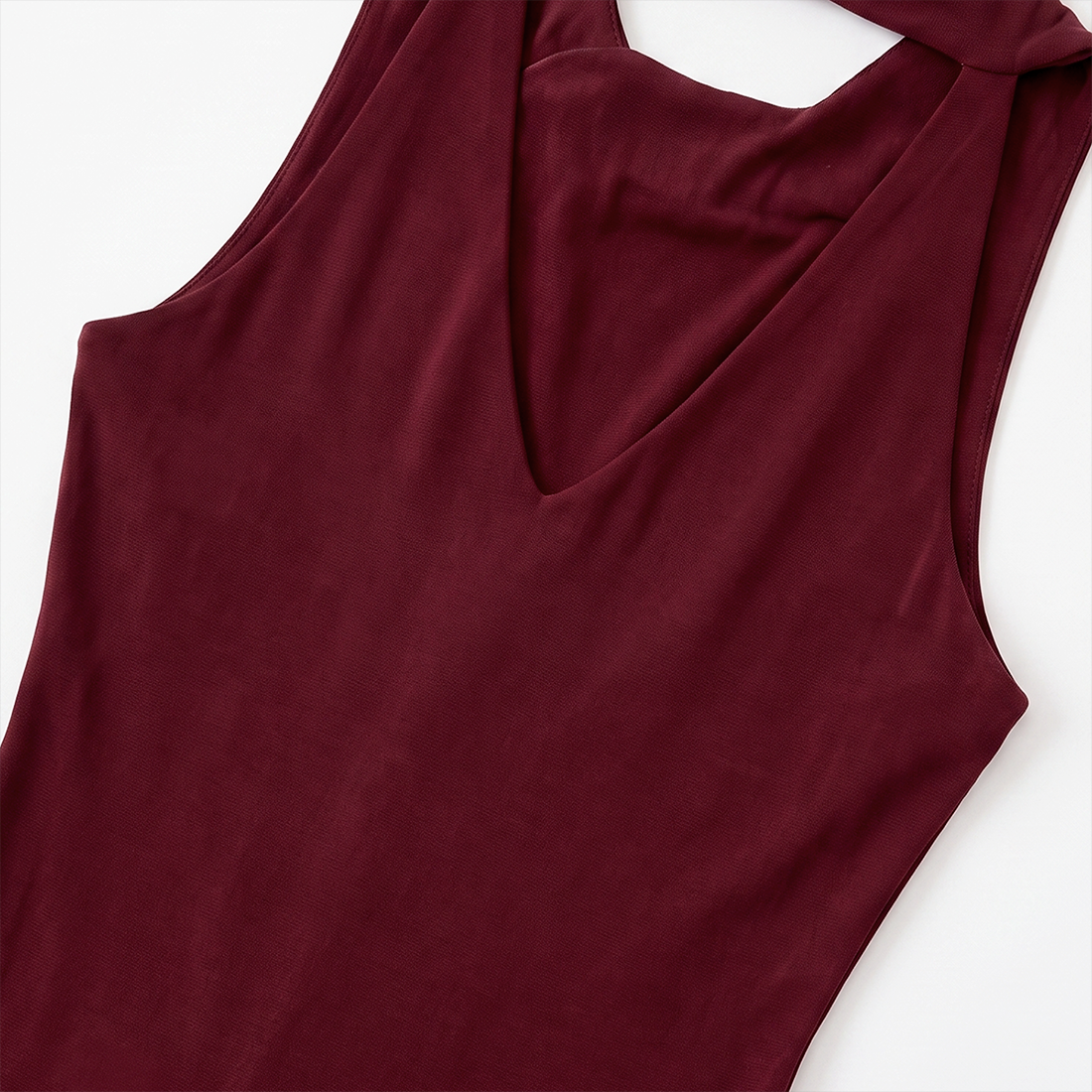 【Casual Everyday】 Maxi Sheath Polyester Elegant Round Neck Spliced Sleeveless Back Detail Dress - MYTHSIS